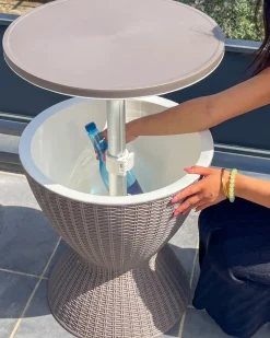Barek ogrodowy z funkcją chłodzenia AISA 49 cm 49 cm Imitacja drewna Brązowy