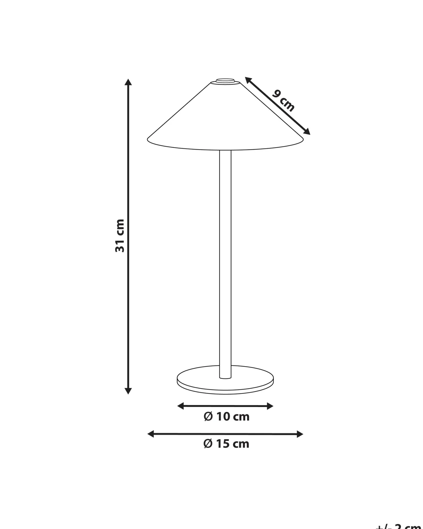 Bezprzewodowa lampa stołowa LED FRANCOLI Ze ściemniaczem Metal Brązowy