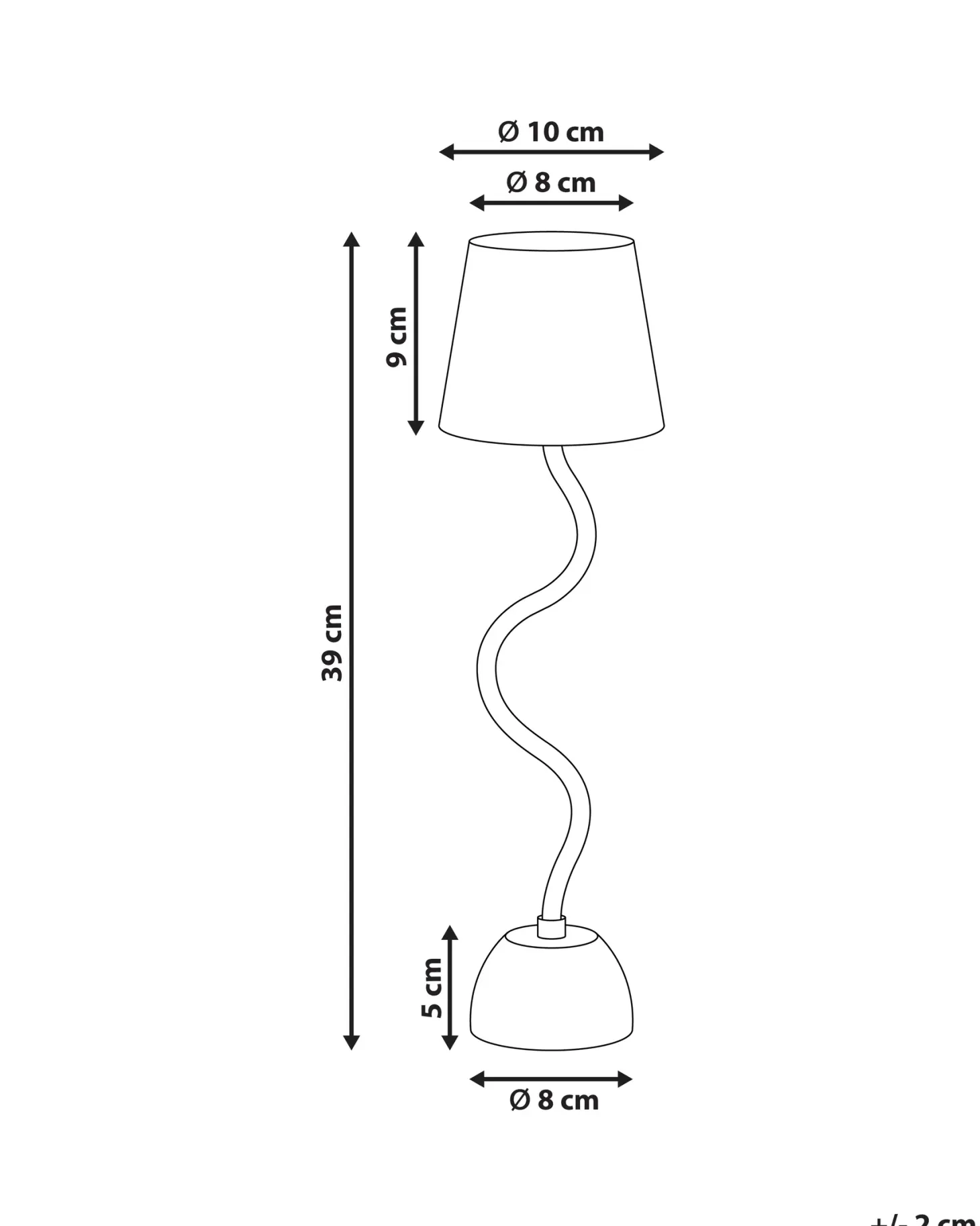 Bezprzewodowa lampa stołowa LED VOUGA Ze ściemniaczem Metal Beżowy