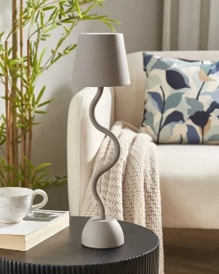 Bezprzewodowa lampa stołowa LED VOUGA Ze ściemniaczem Metal Beżowy