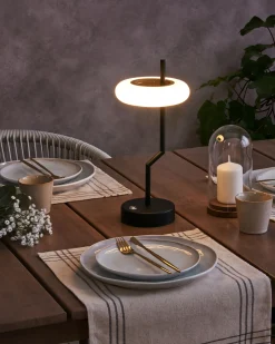 Bezprzewodowa lampa stołowa LED ALVIELA Ze ściemniaczem Metal Czarny