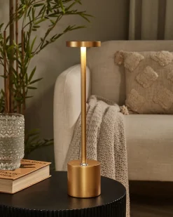 Bezprzewodowa lampa stołowa LED LIZANDRO Ze ściemniaczem Metal Złoty
