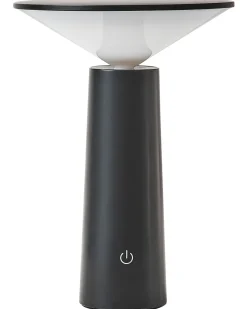 Bezprzewodowa lampa stołowa LED LEVIRA Ze ściemniaczem Metal Czarny