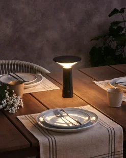 Bezprzewodowa lampa stołowa LED LEVIRA Ze ściemniaczem Metal Czarny
