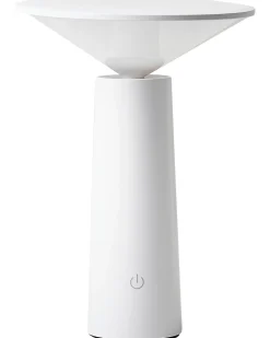 Bezprzewodowa lampa stołowa LED LEVIRA Ze ściemniaczem Metal Biały