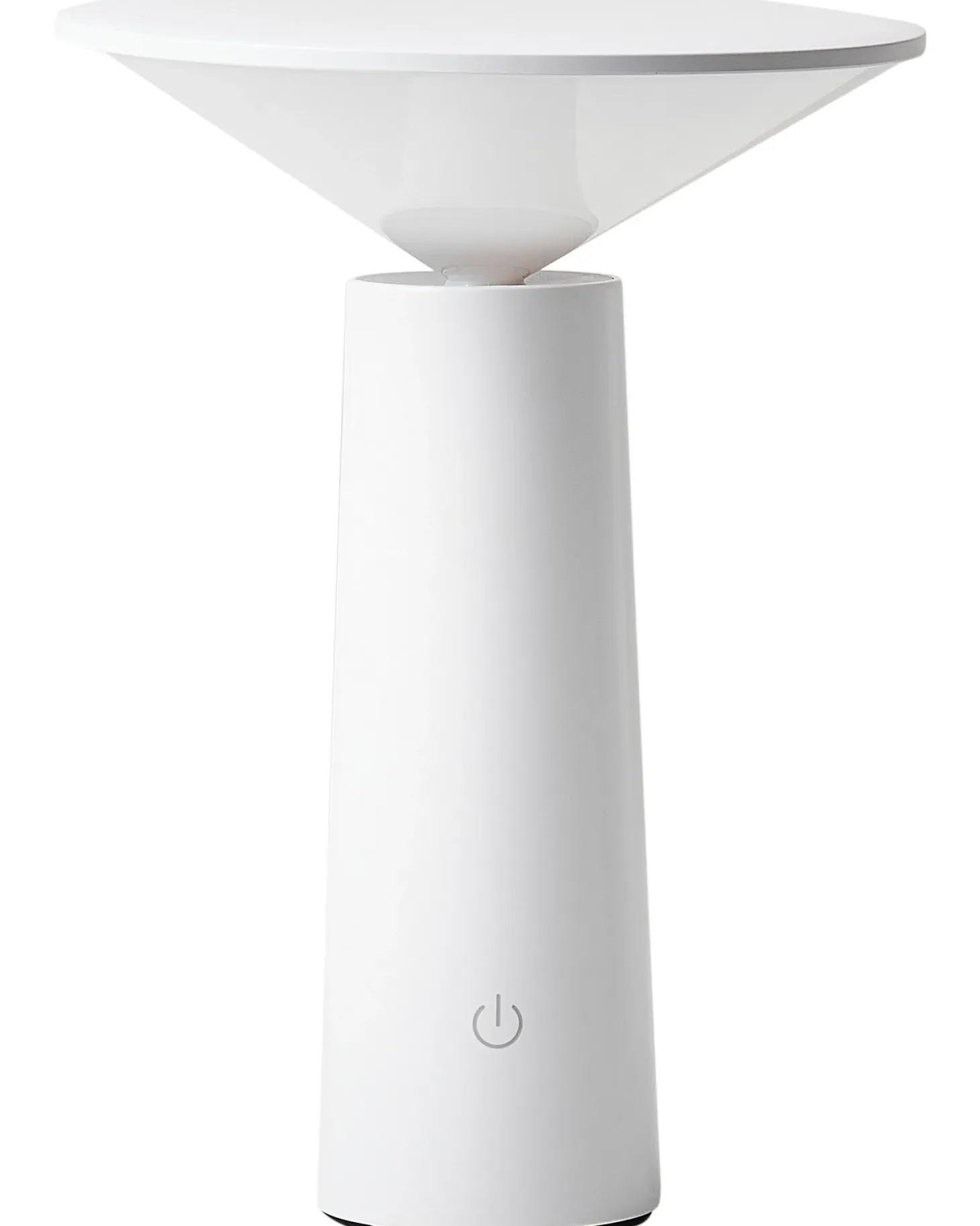 Bezprzewodowa lampa stołowa LED LEVIRA Ze ściemniaczem Metal Biały