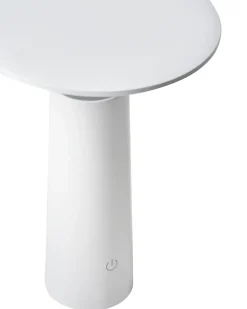 Bezprzewodowa lampa stołowa LED LEVIRA Ze ściemniaczem Metal Biały