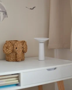 Bezprzewodowa lampa stołowa LED LEVIRA Ze ściemniaczem Metal Biały