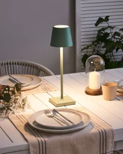 Bezprzewodowa lampa stołowa LED BACEIRO Ze ściemniaczem Metal Zielony