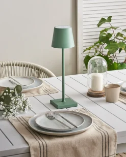 Bezprzewodowa lampa stołowa LED BACEIRO Ze ściemniaczem Metal Zielony