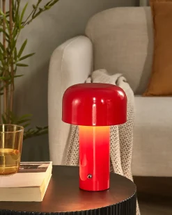 Bezprzewodowa lampa stołowa LED BESOS Ze ściemniaczem Metal Czerwony