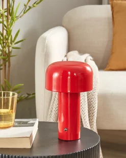 Bezprzewodowa lampa stołowa LED BESOS Ze ściemniaczem Metal Czerwony