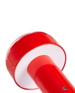 Bezprzewodowa lampa stołowa LED BESOS Ze ściemniaczem Metal Czerwony