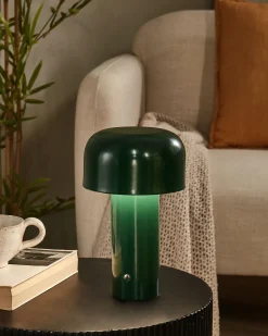 Bezprzewodowa lampa stołowa LED BESOS Ze ściemniaczem Metal Zielony