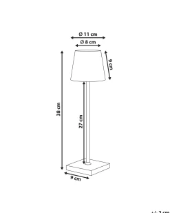 Bezprzewodowa lampa stołowa LED ABARO Ze ściemniaczem Metal Złoty