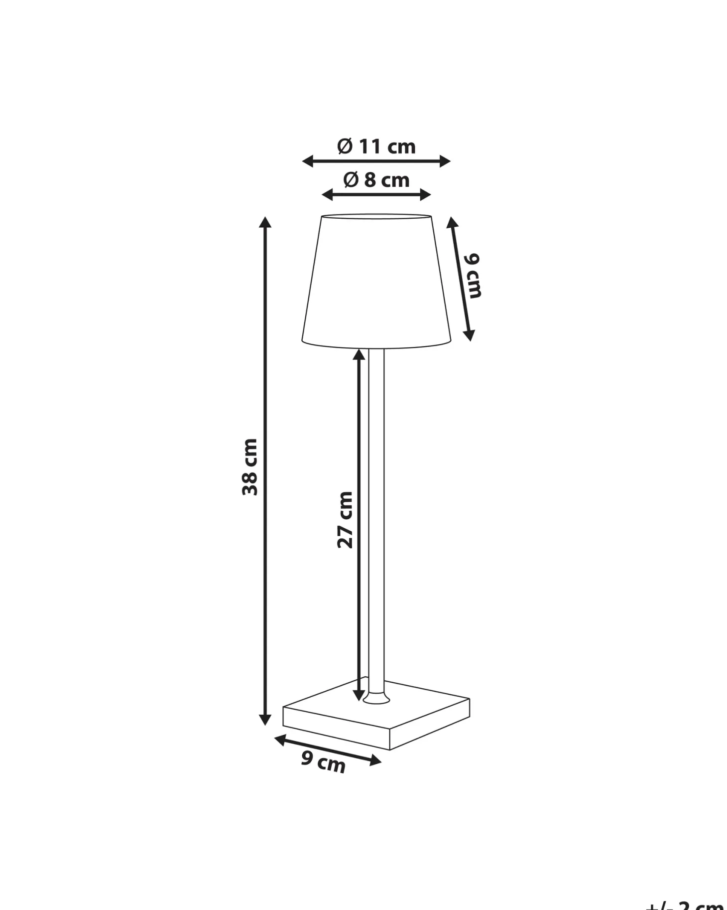 Bezprzewodowa lampa stołowa LED ABARO Ze ściemniaczem Metal Złoty