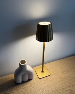 Bezprzewodowa lampa stołowa LED ABARO Ze ściemniaczem Metal Złoty