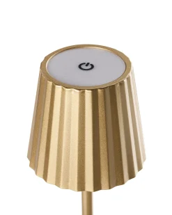 Bezprzewodowa lampa stołowa LED ABARO Ze ściemniaczem Metal Złoty