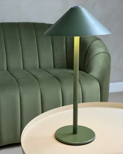 Bezprzewodowa lampa stołowa LED MODJO Ze ściemniaczem Metal Zielony
