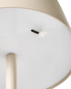 Bezprzewodowa lampa stołowa LED GUDER Ze ściemniaczem Metal Beżowy