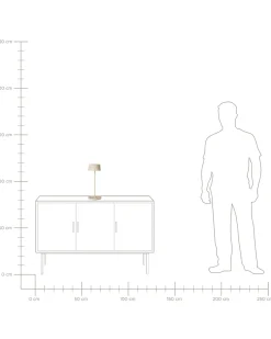 Bezprzewodowa lampa stołowa LED GUDER Ze ściemniaczem Metal Beżowy