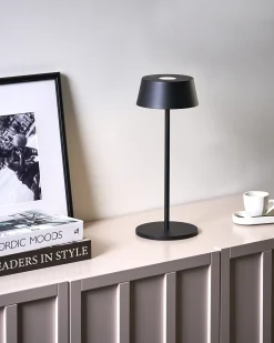 Bezprzewodowa lampa stołowa LED GUDER Ze ściemniaczem Metal Czarny