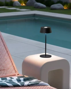 Bezprzewodowa lampa stołowa LED GUDER Ze ściemniaczem Metal Czarny