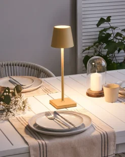 Bezprzewodowa lampa stołowa LED BACEIRO Metal Pomarańczowy