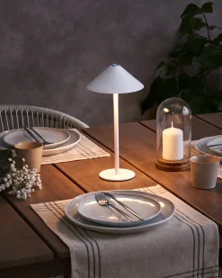 Bezprzewodowa lampa stołowa LED FRANCOLI Ze ściemniaczem Metal Biały