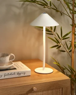 Bezprzewodowa lampa stołowa LED FRANCOLI Ze ściemniaczem Metal Biały