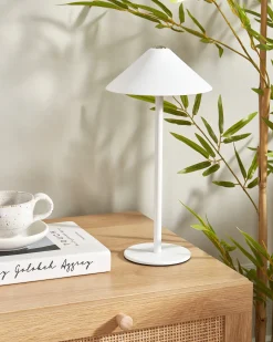 Bezprzewodowa lampa stołowa LED FRANCOLI Ze ściemniaczem Metal Biały