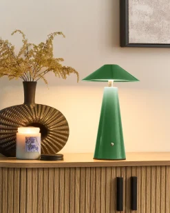 Bezprzewodowa lampa stołowa LED APAYAO Ze ściemniaczem Metal Zielony