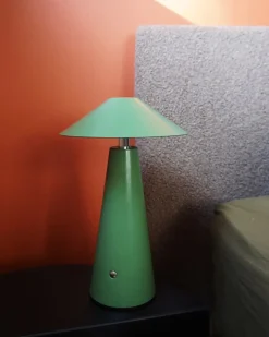 Bezprzewodowa lampa stołowa LED APAYAO Ze ściemniaczem Metal Zielony