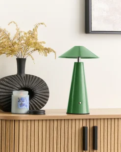 Bezprzewodowa lampa stołowa LED APAYAO Ze ściemniaczem Metal Zielony