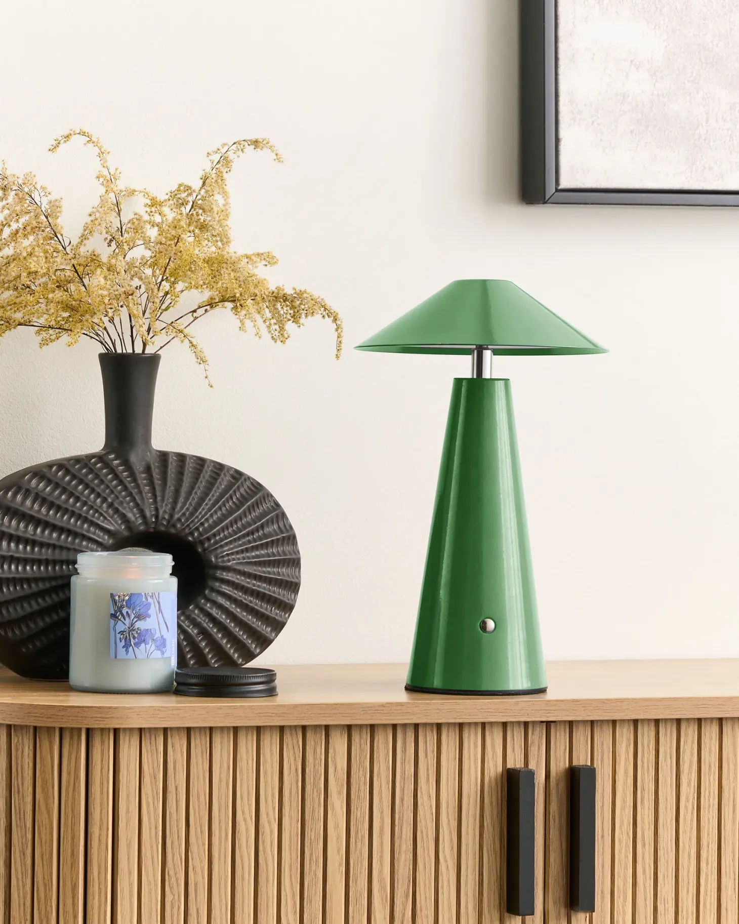 Bezprzewodowa lampa stołowa LED APAYAO Ze ściemniaczem Metal Zielony