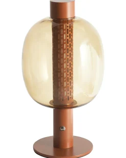 Bezprzewodowa lampa stołowa LED PULANGI Ze ściemniaczem Metal Brązowy