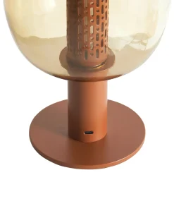 Bezprzewodowa lampa stołowa LED PULANGI Ze ściemniaczem Metal Brązowy