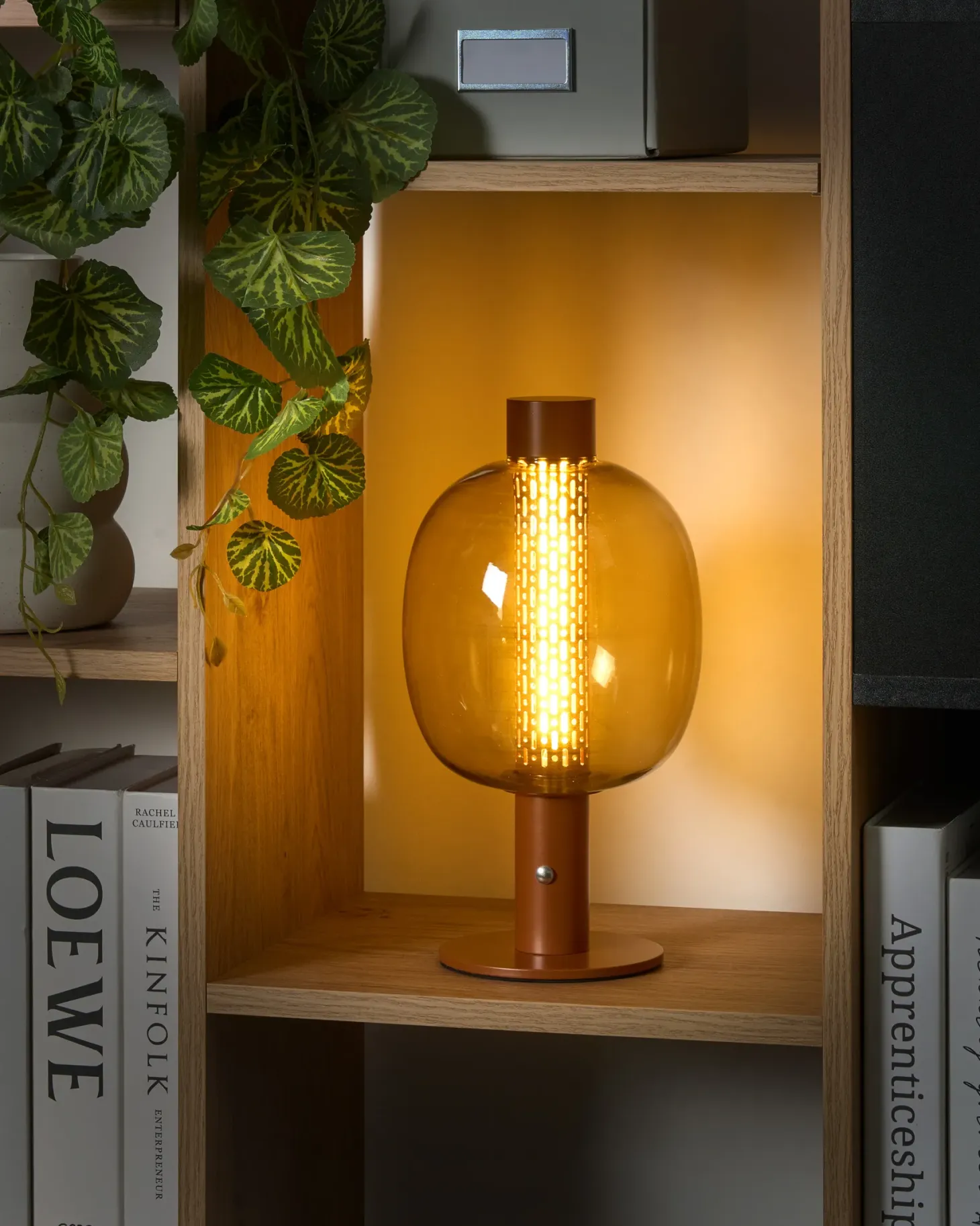 Bezprzewodowa lampa stołowa LED PULANGI Ze ściemniaczem Metal Brązowy