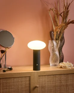Bezprzewodowa lampa stołowa LED BUAYAN Ze ściemniaczem Metal Czarny