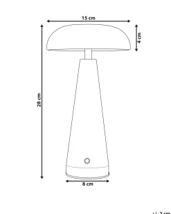 Bezprzewodowa lampa stołowa LED BOCONO Ze ściemniaczem Metal Czarny