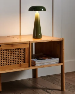 Bezprzewodowa lampa stołowa LED BOCONO Ze ściemniaczem Metal Zielony