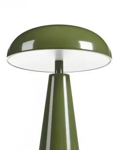 Bezprzewodowa lampa stołowa LED BOCONO Ze ściemniaczem Metal Zielony