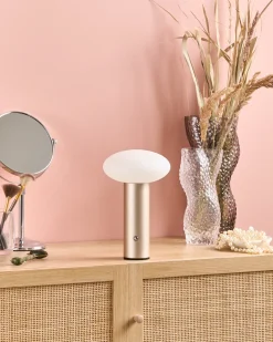 Bezprzewodowa lampa stołowa LED BUAYAN Ze ściemniaczem Metal Złoty