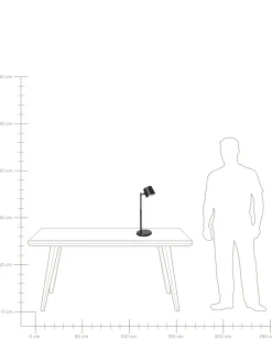 Bezprzewodowa lampa stołowa LED LIBRA Ze ściemniaczem Czarny