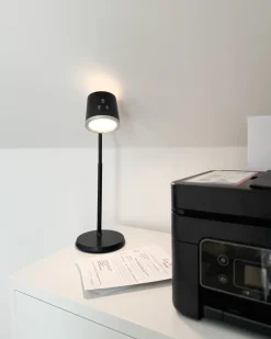 Bezprzewodowa lampa stołowa LED LIBRA Ze ściemniaczem Czarny