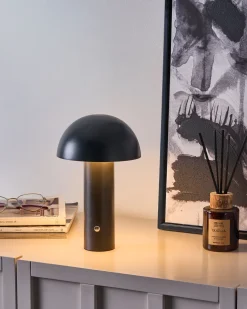 Bezprzewodowa lampa stołowa LED BOJO Ze ściemniaczem Metal Czarny
