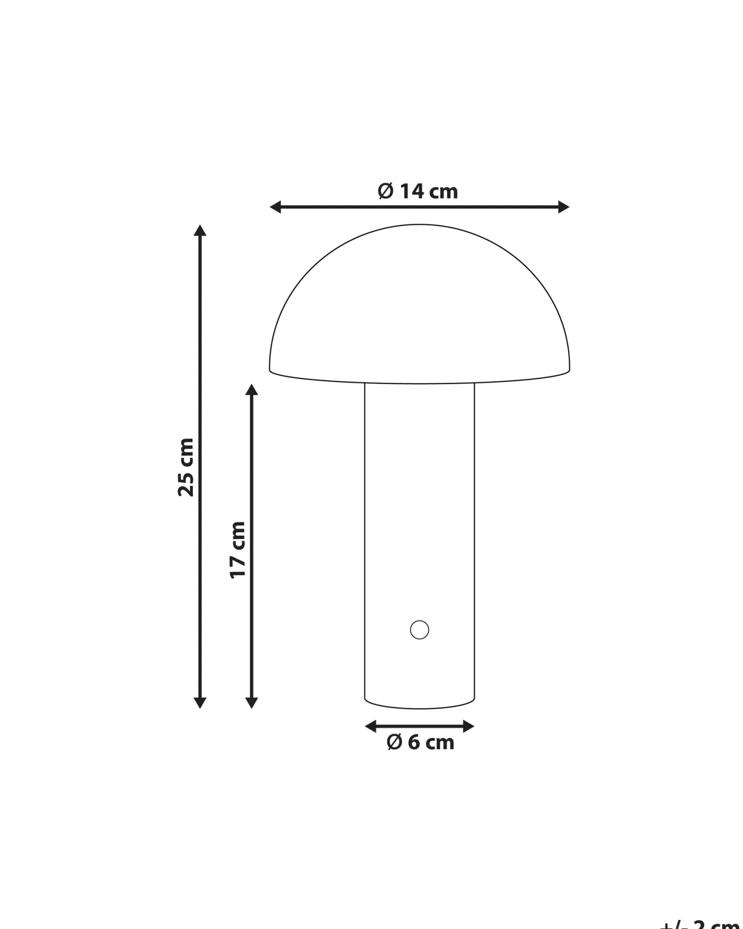 Bezprzewodowa lampa stołowa LED BOJO Ze ściemniaczem Metal Czarny