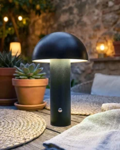 Bezprzewodowa lampa stołowa LED BOJO Ze ściemniaczem Metal Czarny