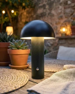 Bezprzewodowa lampa stołowa LED BOJO Ze ściemniaczem Metal Czarny