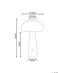 Bezprzewodowa lampa stołowa LED AGUSAN Ze ściemniaczem Metal Brązowy